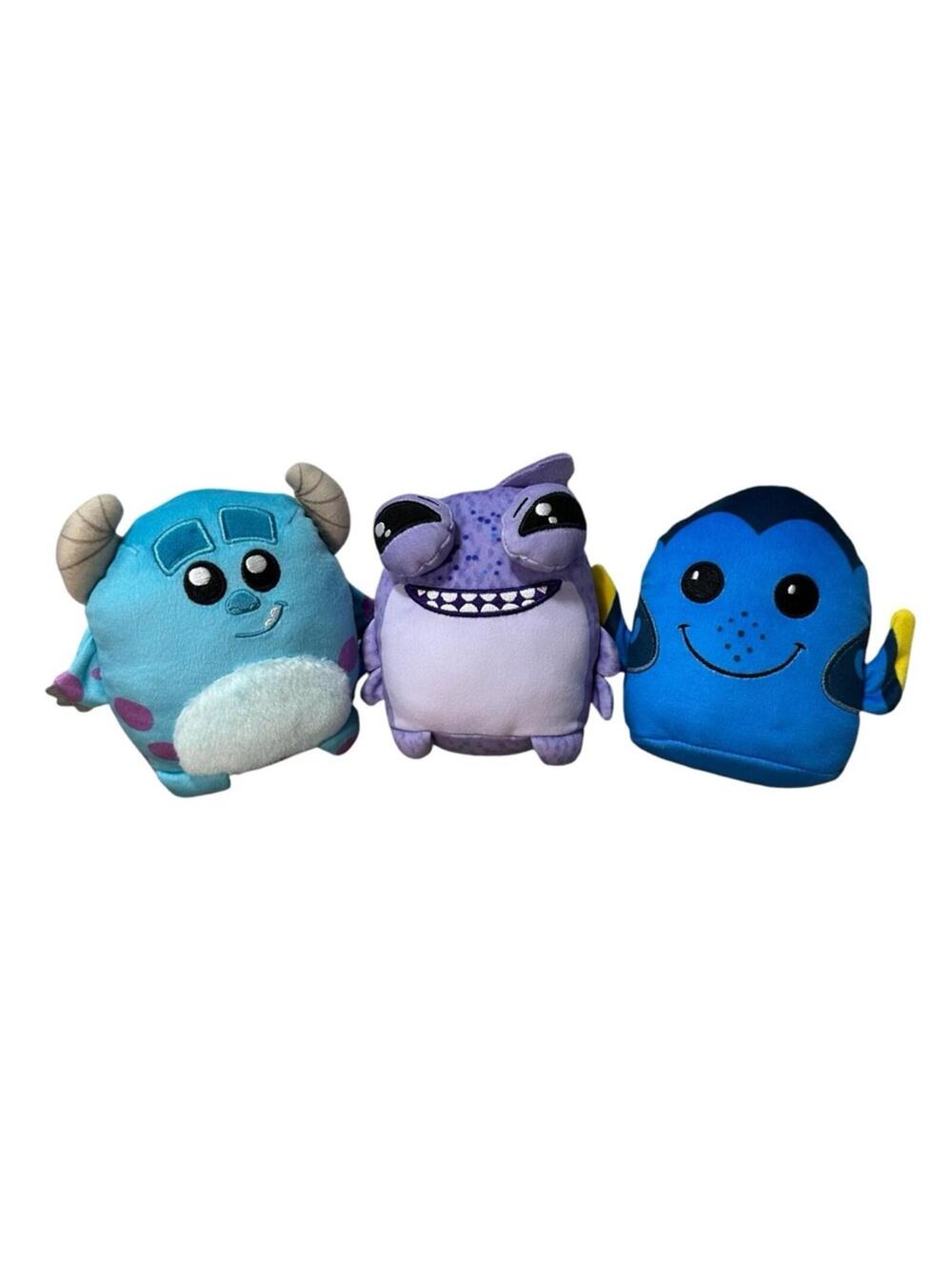 Disney Pixar Cuutopia Soft Mini 5” Plush Bundle - Sulley, Randall, Dory